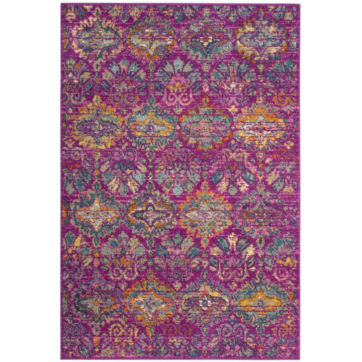 SAFAVIEH Madison Collection MAD144F Fuchsia / Blue Rug Image 1