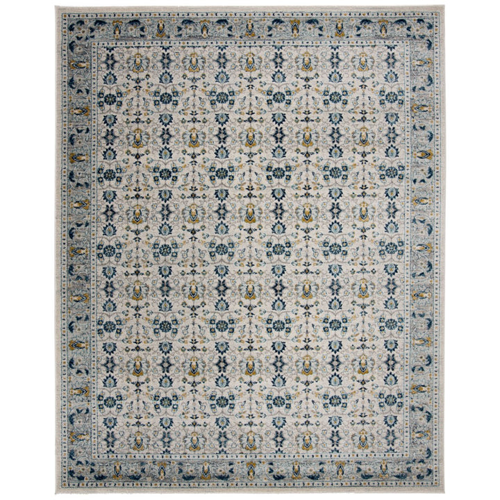 SAFAVIEH Madison Collection MAD151N Ivory / Navy Rug Image 1