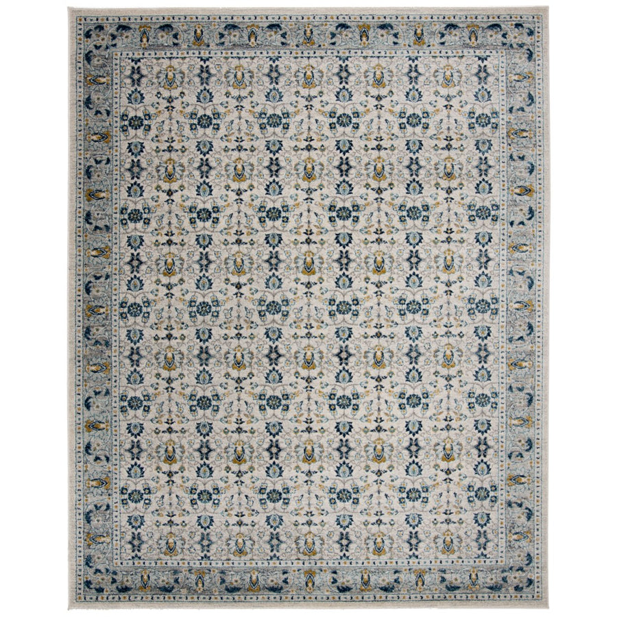 SAFAVIEH Madison Collection MAD151N Ivory / Navy Rug Image 1