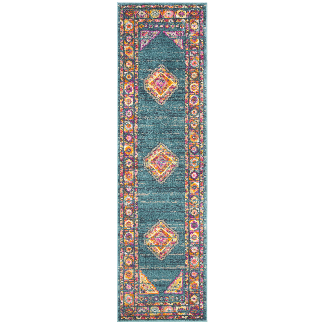 SAFAVIEH Madison MAD133A Light Blue / Orange Rug Image 5