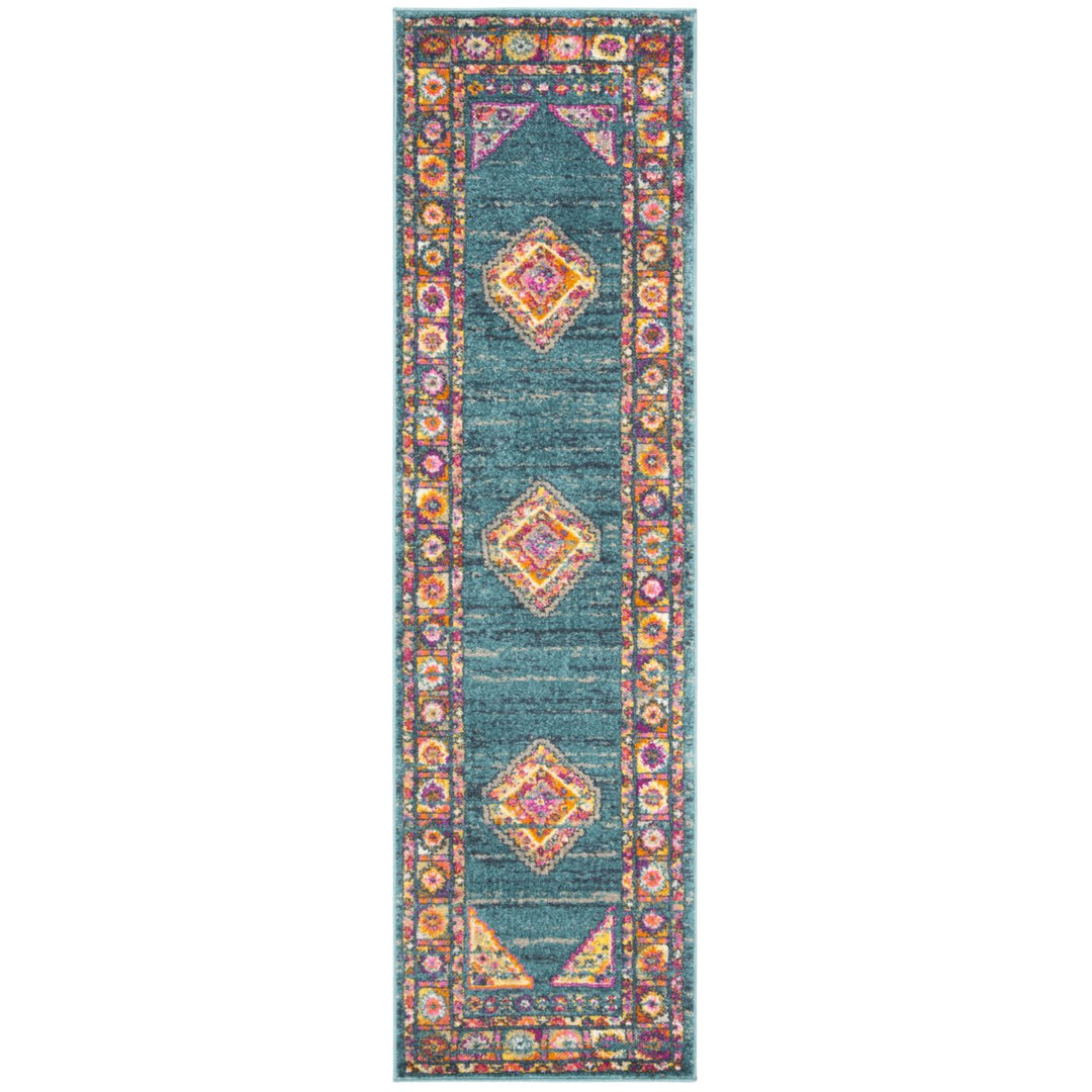 SAFAVIEH Madison MAD133A Light Blue / Orange Rug Image 1