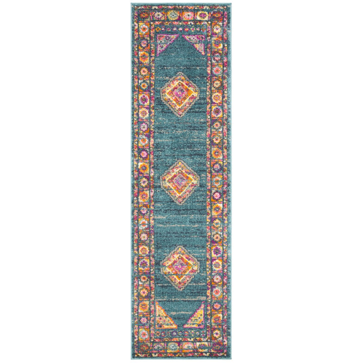 SAFAVIEH Madison MAD133A Light Blue / Orange Rug Image 1