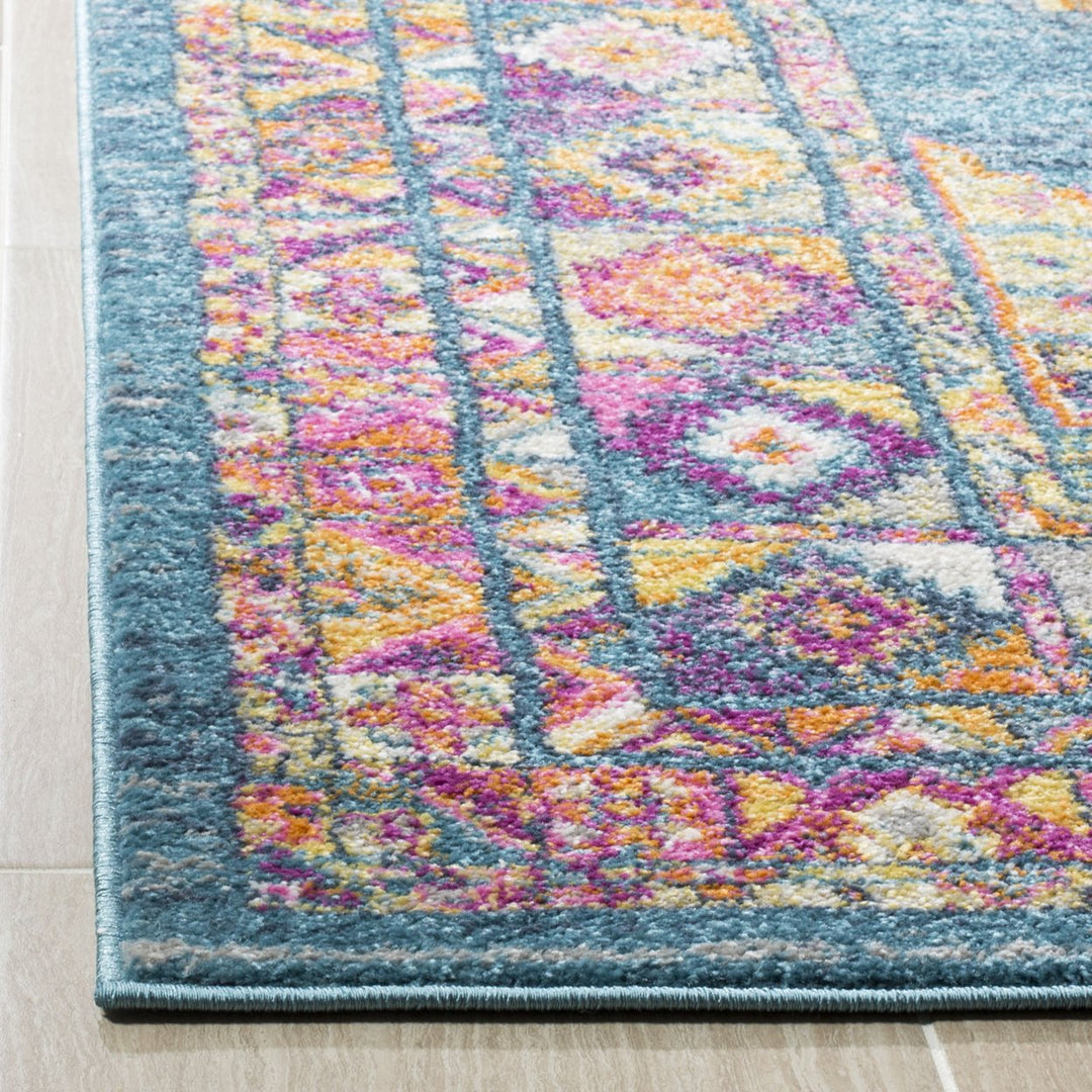 SAFAVIEH Madison MAD133A Light Blue / Orange Rug Image 7