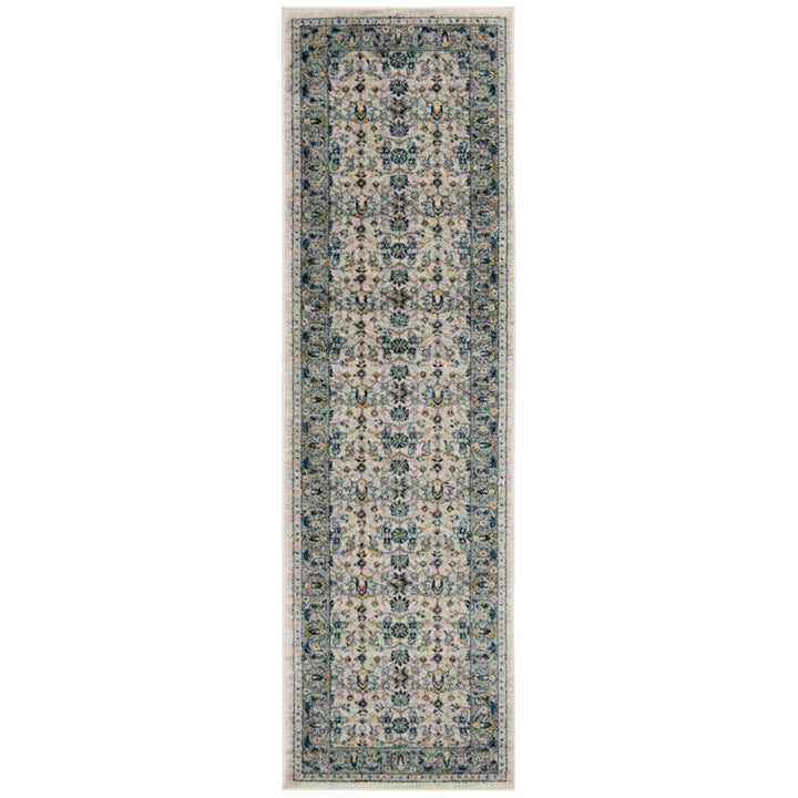 SAFAVIEH Madison Collection MAD151N Ivory / Navy Rug Image 1