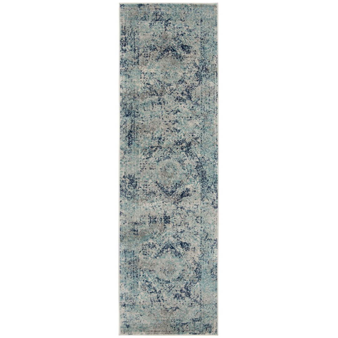 SAFAVIEH Madison Collection MAD152M Ivory / Blue Rug Image 1