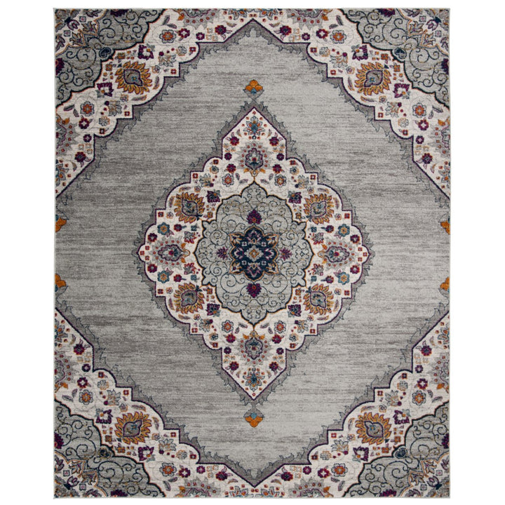 SAFAVIEH Madison MAD153R Light Grey / Fuchsia Rug Image 1