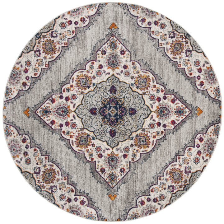 SAFAVIEH Madison MAD153R Light Grey / Fuchsia Rug Image 4