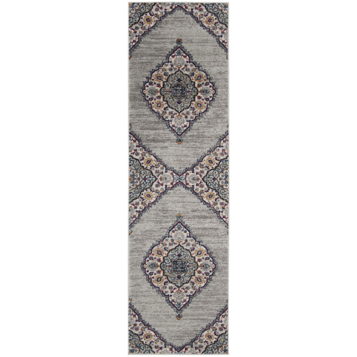 SAFAVIEH Madison MAD153R Light Grey / Fuchsia Rug Image 5