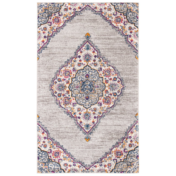 SAFAVIEH Madison MAD153R Light Grey / Fuchsia Rug Image 1