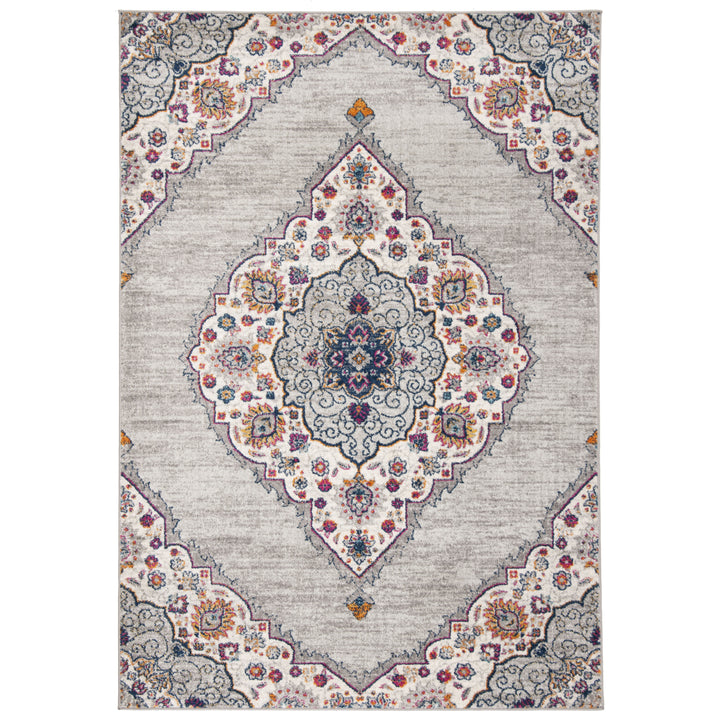 SAFAVIEH Madison MAD153R Light Grey / Fuchsia Rug Image 9