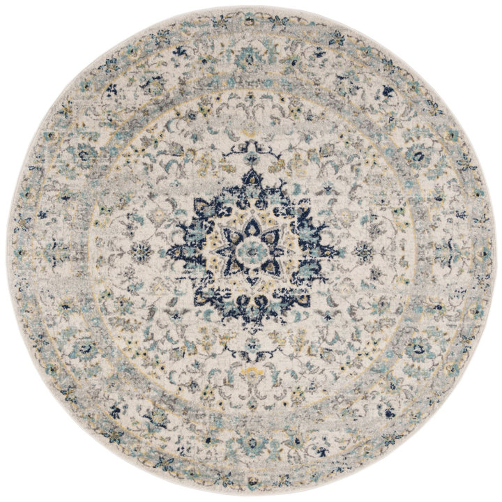 SAFAVIEH Madison Collection MAD155M Ivory / Blue Rug Image 1