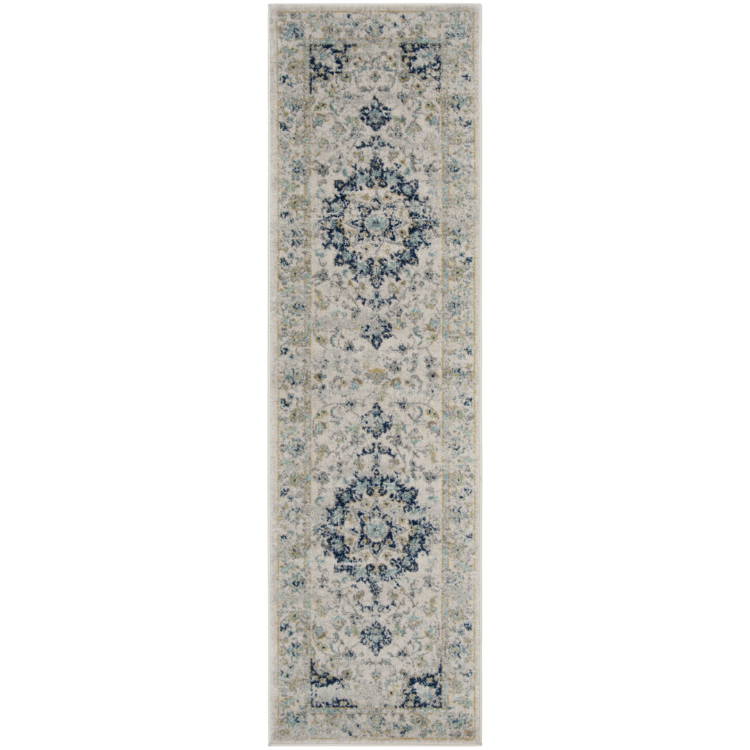 SAFAVIEH Madison Collection MAD155M Ivory / Blue Rug Image 5