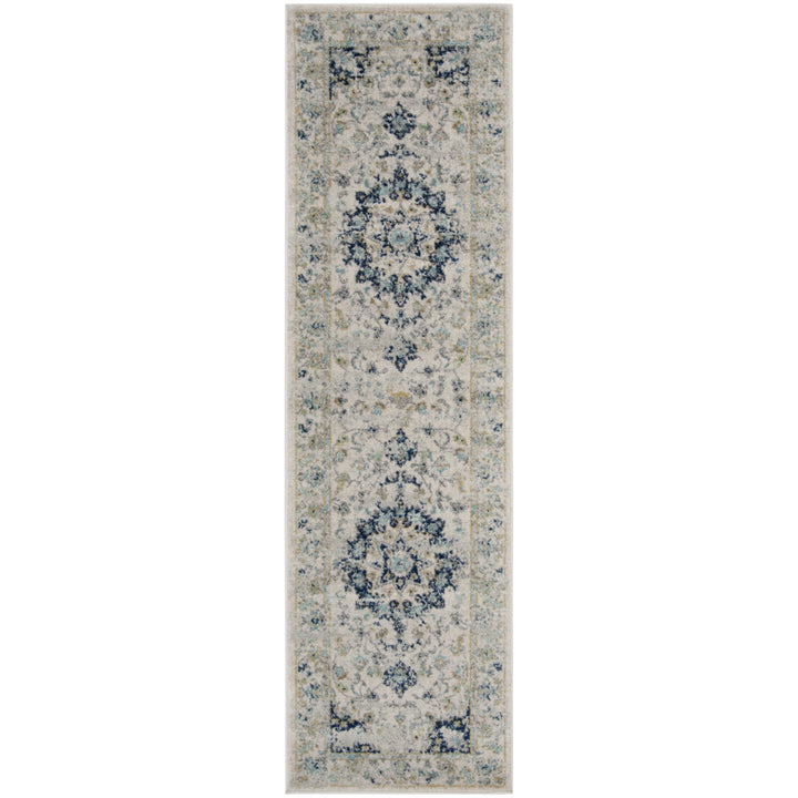 SAFAVIEH Madison Collection MAD155M Ivory / Blue Rug Image 5