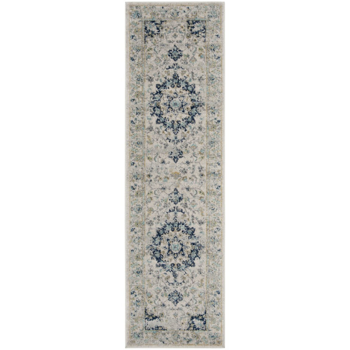 SAFAVIEH Madison Collection MAD155M Ivory / Blue Rug Image 1