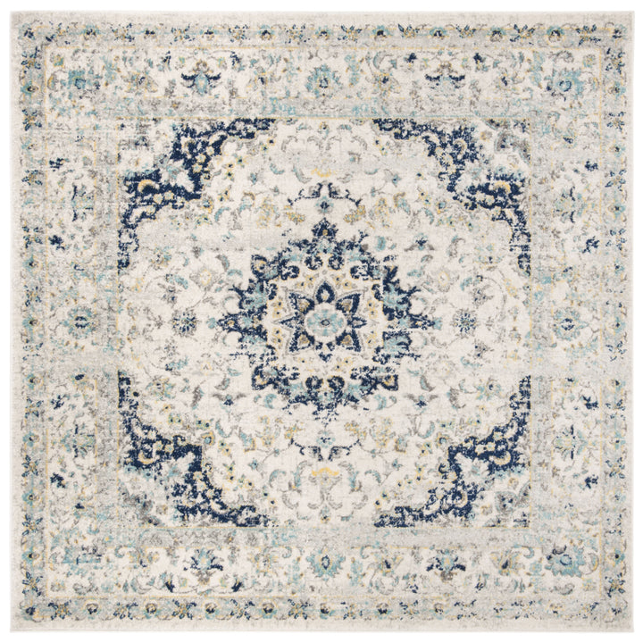 SAFAVIEH Madison Collection MAD155M Ivory / Blue Rug Image 6