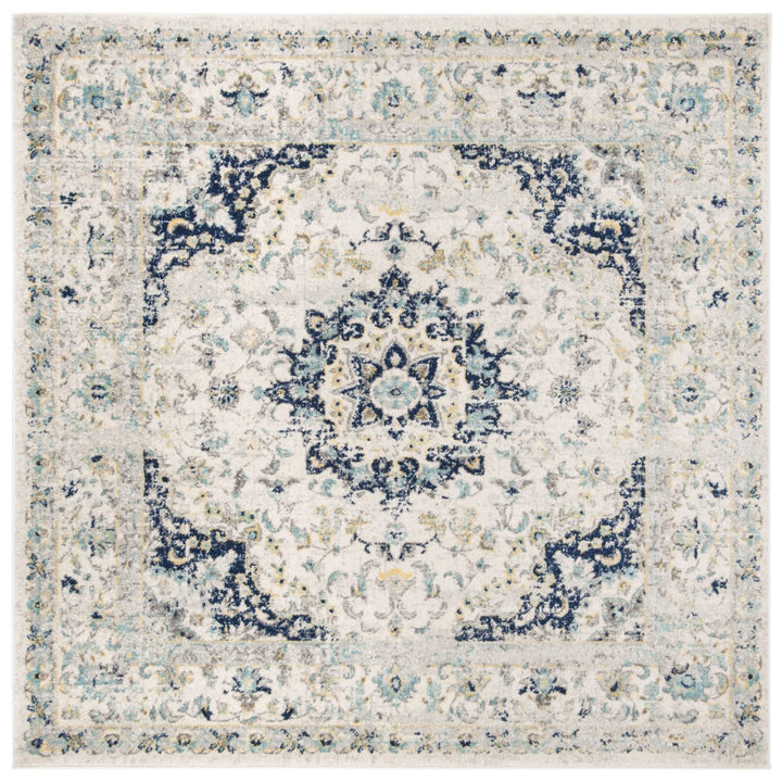 SAFAVIEH Madison Collection MAD155M Ivory / Blue Rug Image 1