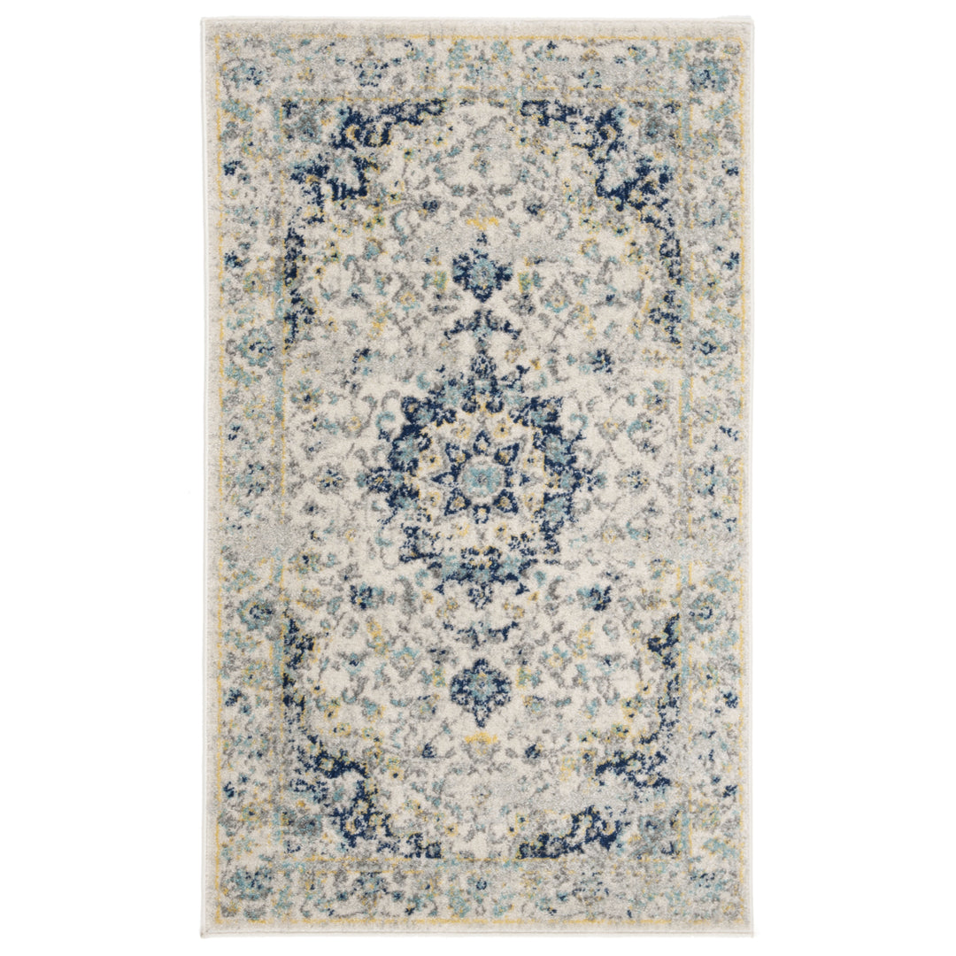 SAFAVIEH Madison Collection MAD155M Ivory / Blue Rug Image 8