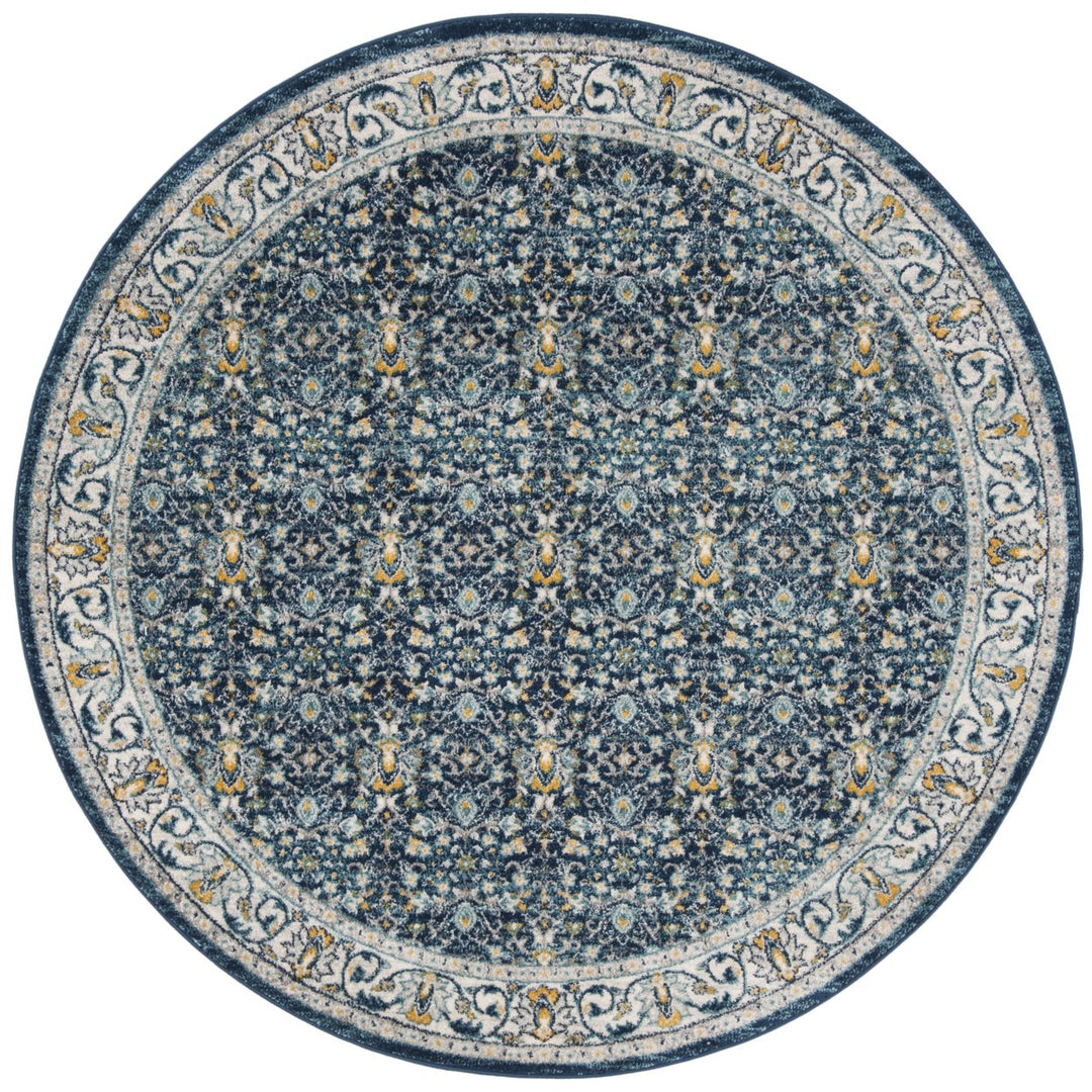 SAFAVIEH Madison Collection MAD151D Navy / Creme Rug Image 4