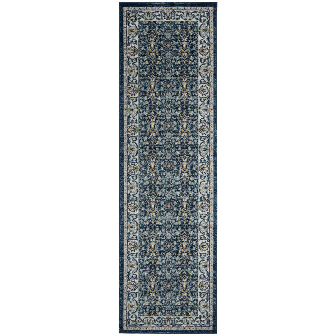 SAFAVIEH Madison Collection MAD151D Navy / Creme Rug Image 1