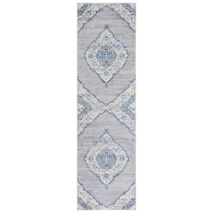 SAFAVIEH Madison Collection MAD153F Light Grey / Blue Rug Image 5