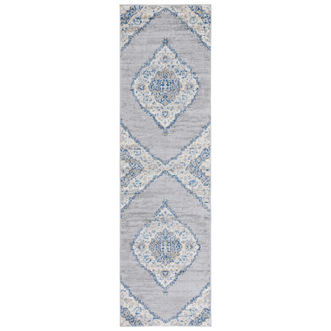 SAFAVIEH Madison Collection MAD153F Light Grey / Blue Rug Image 1