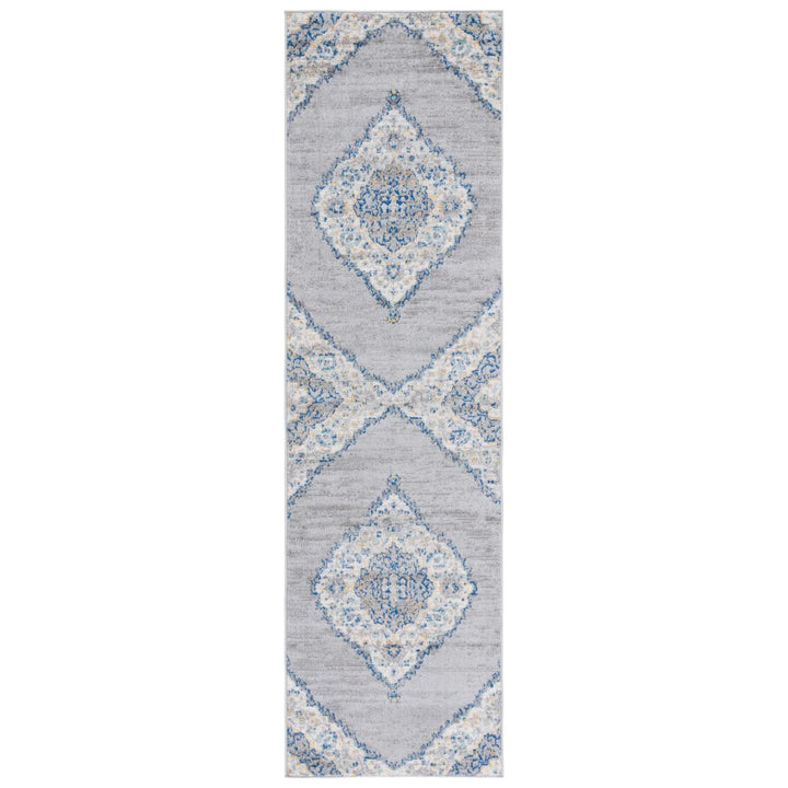 SAFAVIEH Madison Collection MAD153F Light Grey / Blue Rug Image 1