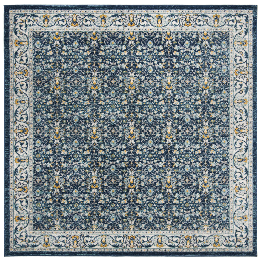 SAFAVIEH Madison Collection MAD151D Navy / Creme Rug Image 6