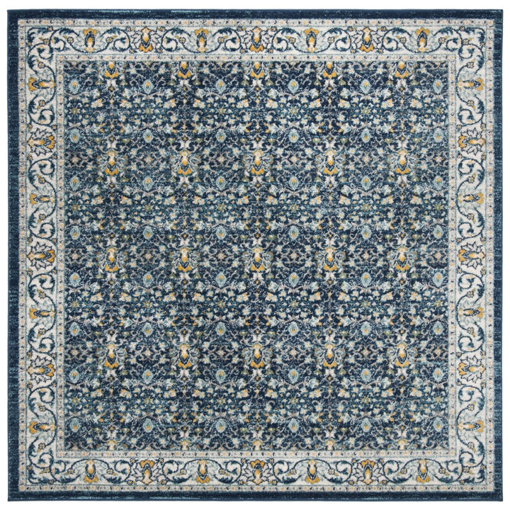 SAFAVIEH Madison Collection MAD151D Navy / Creme Rug Image 1