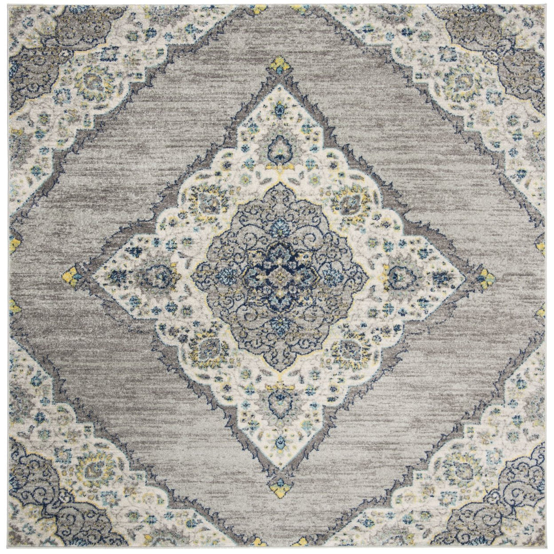 SAFAVIEH Madison Collection MAD153F Light Grey / Blue Rug Image 6