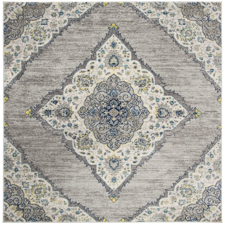 SAFAVIEH Madison Collection MAD153F Light Grey / Blue Rug Image 1