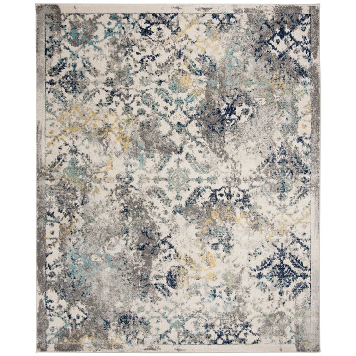 SAFAVIEH Madison Collection MAD159M Ivory / Blue Rug Image 1