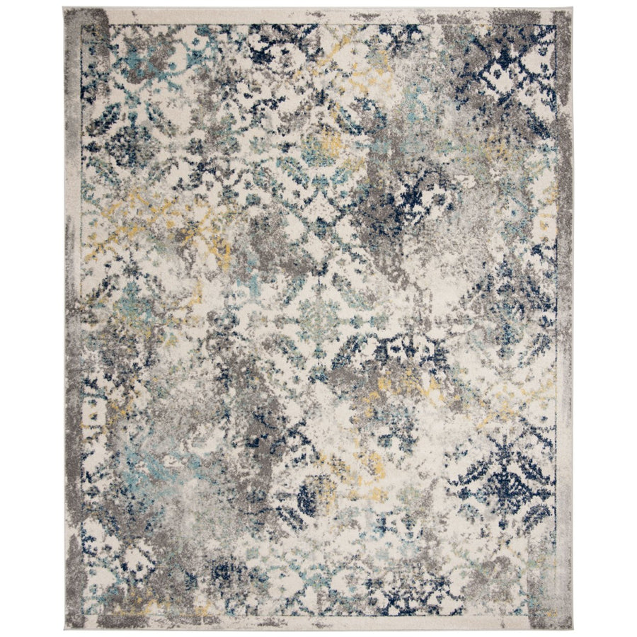 SAFAVIEH Madison Collection MAD159M Ivory / Blue Rug Image 1