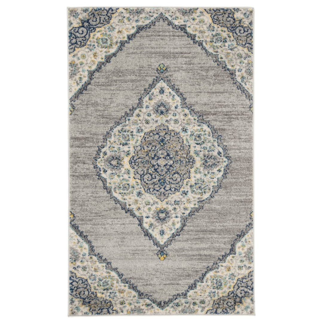 SAFAVIEH Madison Collection MAD153F Light Grey / Blue Rug Image 10