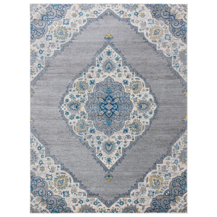 SAFAVIEH Madison Collection MAD153F Light Grey / Blue Rug Image 11