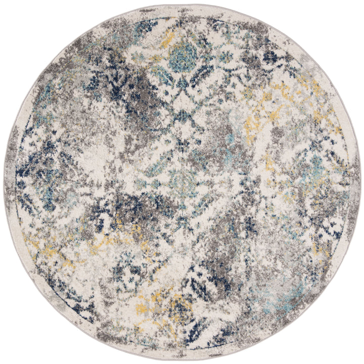 SAFAVIEH Madison Collection MAD159M Ivory / Blue Rug Image 4