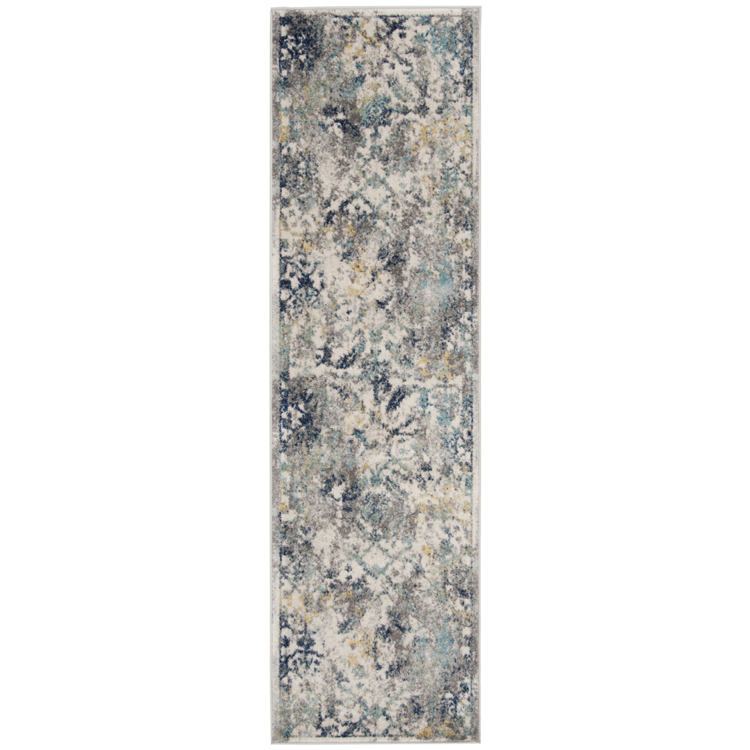 SAFAVIEH Madison Collection MAD159M Ivory / Blue Rug Image 5