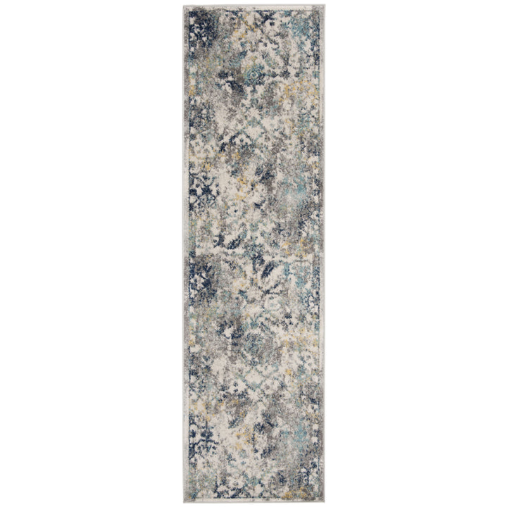 SAFAVIEH Madison Collection MAD159M Ivory / Blue Rug Image 5