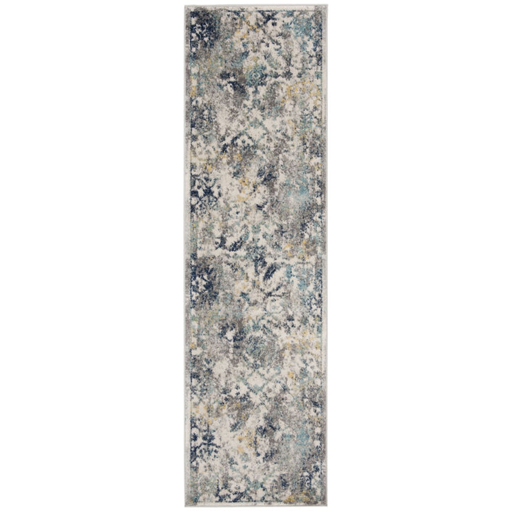 SAFAVIEH Madison Collection MAD159M Ivory / Blue Rug Image 1