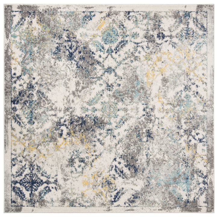 SAFAVIEH Madison Collection MAD159M Ivory / Blue Rug Image 6