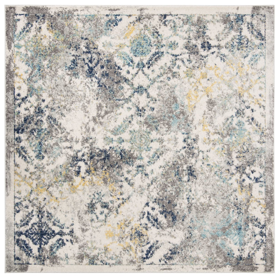 SAFAVIEH Madison Collection MAD159M Ivory / Blue Rug Image 1