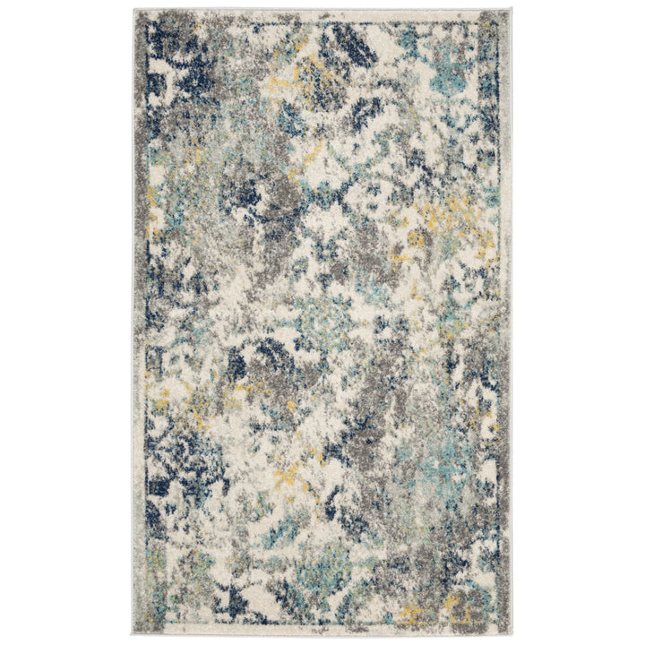 SAFAVIEH Madison Collection MAD159M Ivory / Blue Rug Image 8