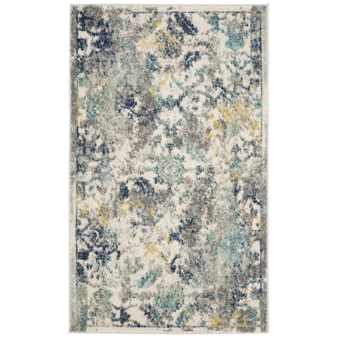 SAFAVIEH Madison Collection MAD159M Ivory / Blue Rug Image 1