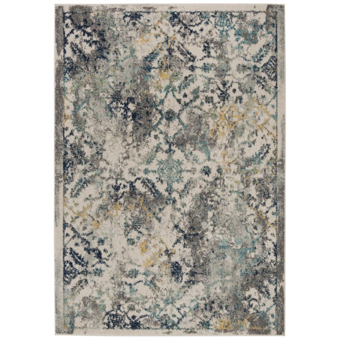 SAFAVIEH Madison Collection MAD159M Ivory / Blue Rug Image 9