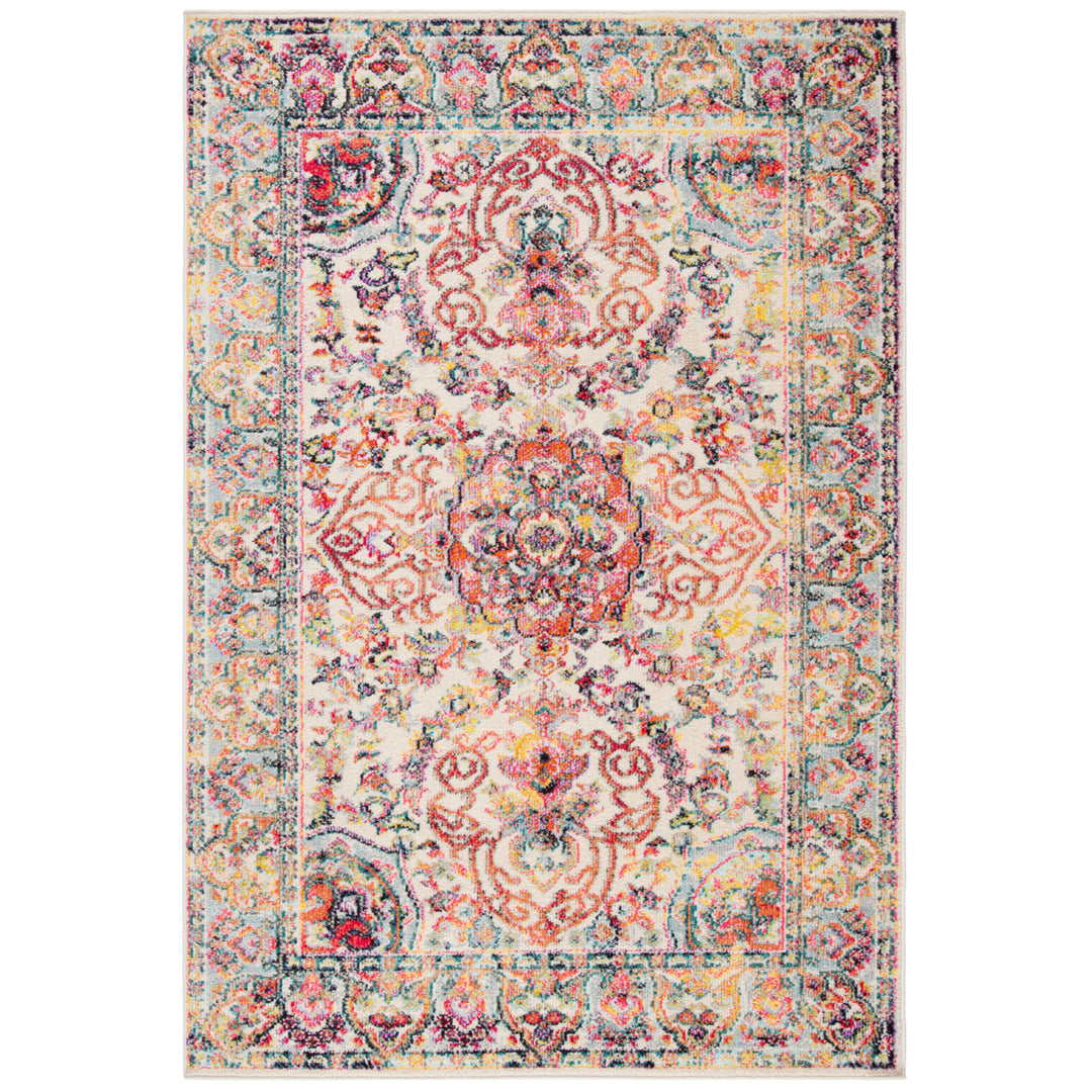 SAFAVIEH Madison Collection MAD256A Ivory / Red Rug Image 1