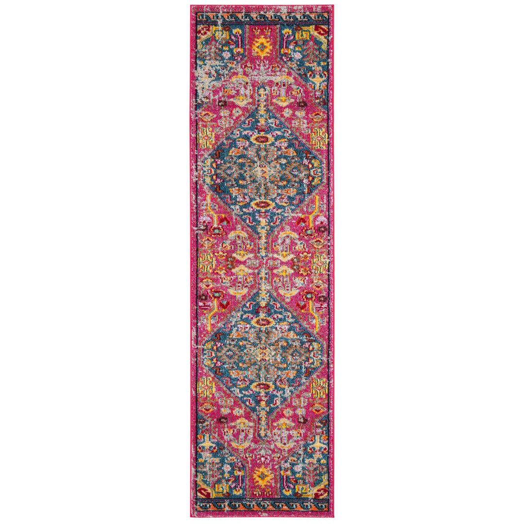 SAFAVIEH Madison Collection MAD301U Pink / Turquoise Rug Image 10