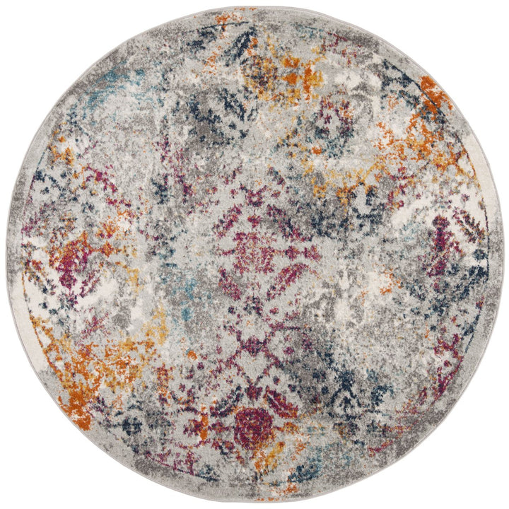 SAFAVIEH Madison MAD159R Light Grey / Fuchsia Rug Image 1