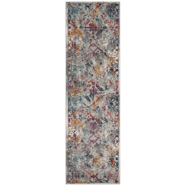 SAFAVIEH Madison MAD159R Light Grey / Fuchsia Rug Image 1