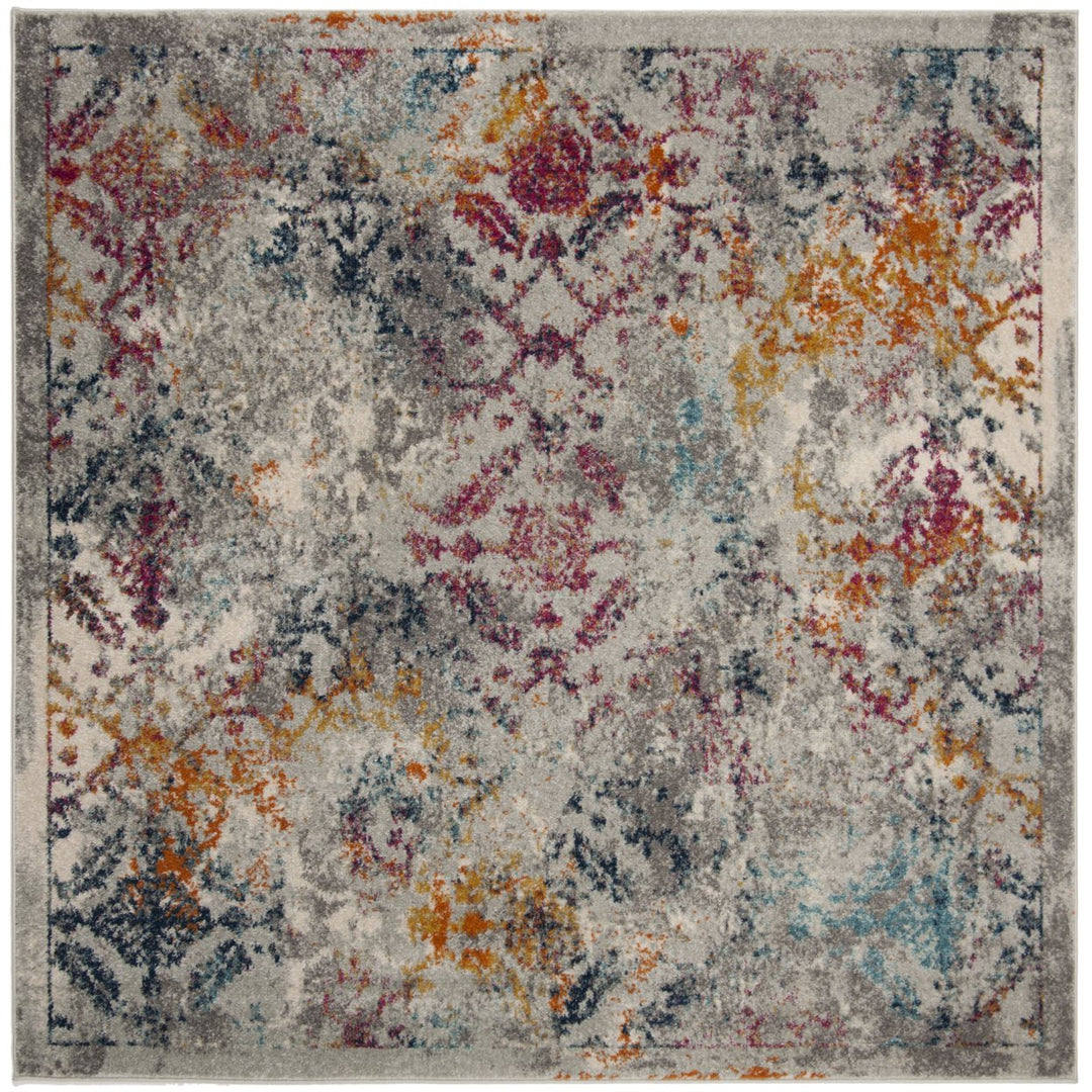 SAFAVIEH Madison MAD159R Light Grey / Fuchsia Rug Image 1