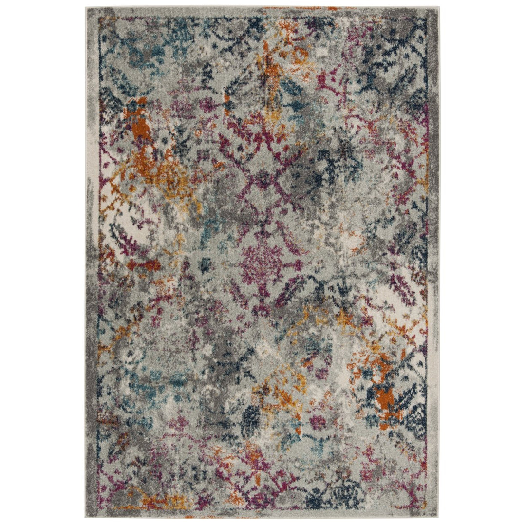 SAFAVIEH Madison MAD159R Light Grey / Fuchsia Rug Image 1