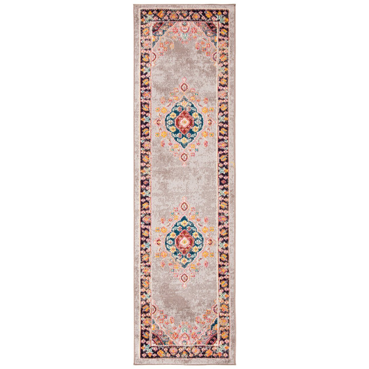 SAFAVIEH Madison Collection MAD252F Grey / Fuchsia Rug Image 1